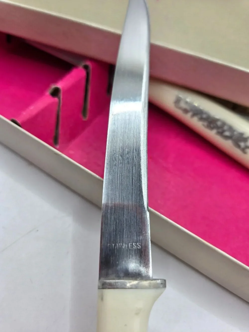 Vtg Regent Sheffield Vintage Steak Knife Set of 5 Ornate Handles In Original Box